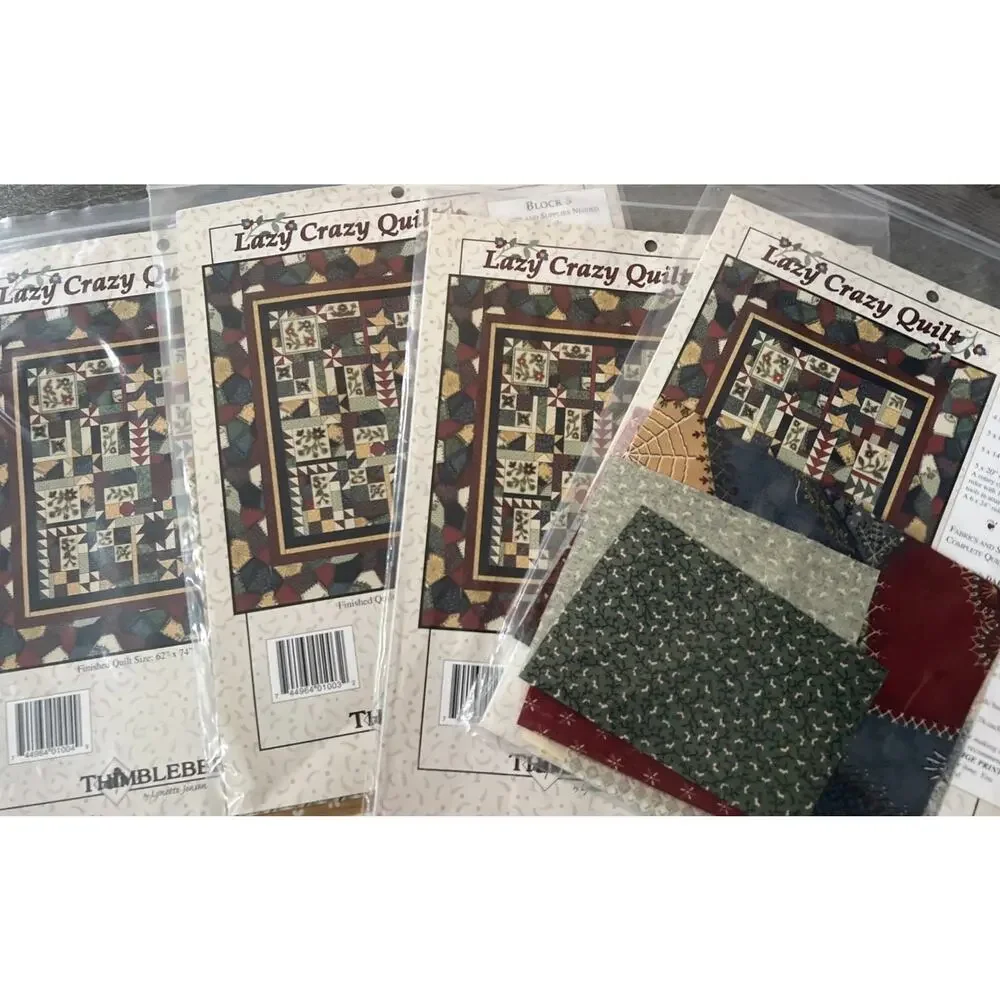 Thimbleberries Lazy Crazy Quilt Kit BOM 1-12 Sealed RJR Fabrics 62”x74” Complete